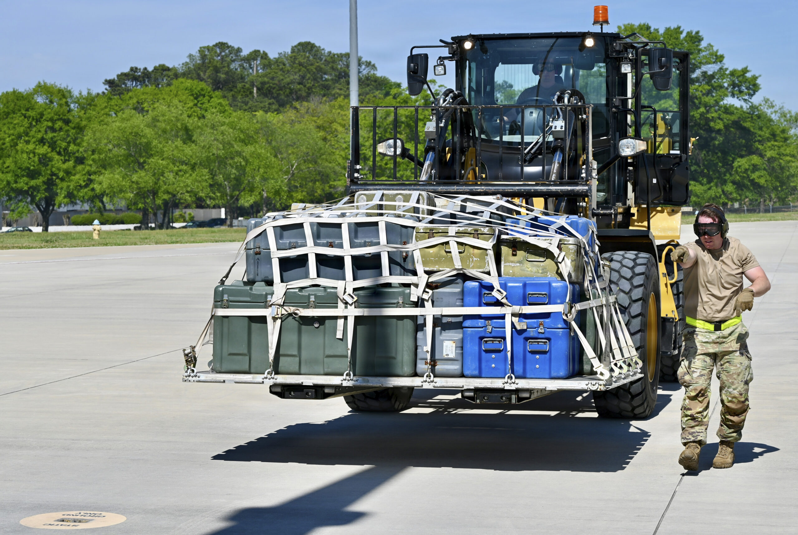 Military logistics cargo handling operation